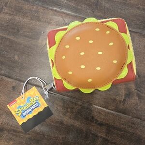 NWT Loungefly SpongeBob Krabby Patty Burger And Plankton Wallet